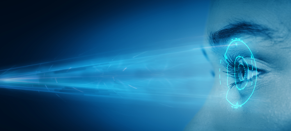 Woman,Eye,Retina,Scan,Close up