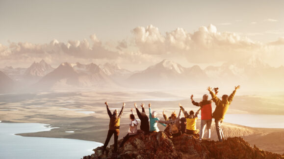 Big,Group,Of,People,Having,Fun,In,Success,Pose,With
